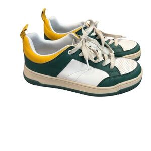 Steve Madden Renigade Green and Yellow Retro Low-Top Sneakers